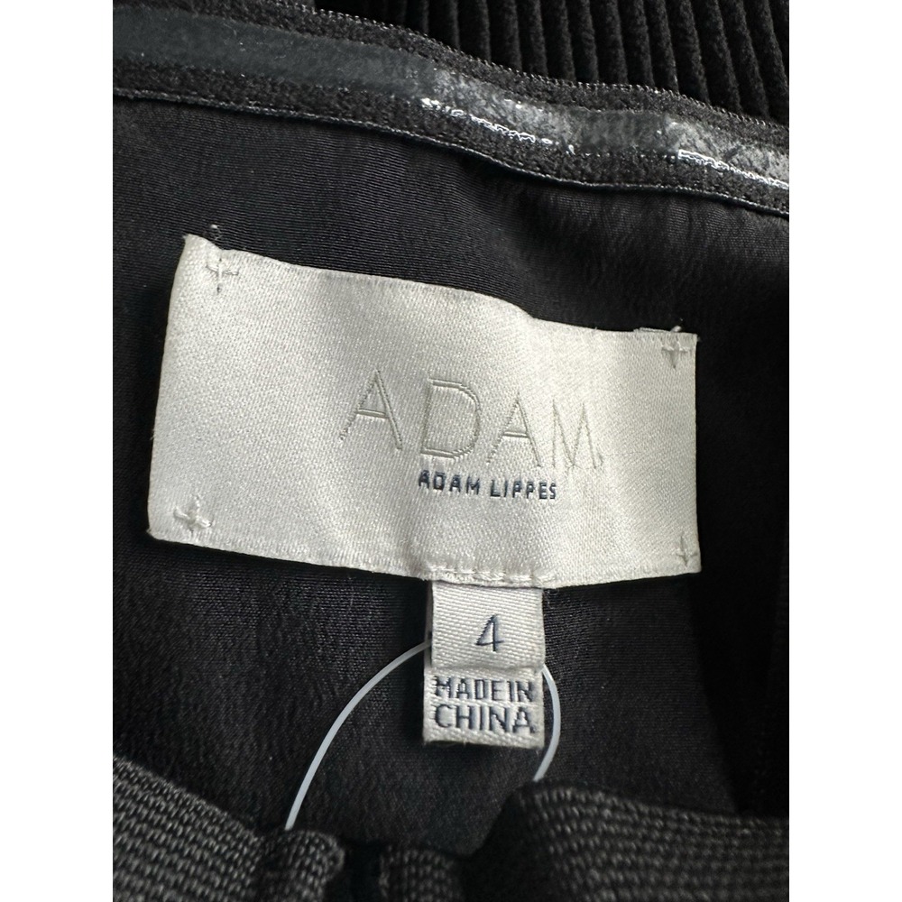ADAM By Adam Lippes Black Silk Strapless Plisse Pleats Cocktail Dress Size 4 - Picture 14 of 16